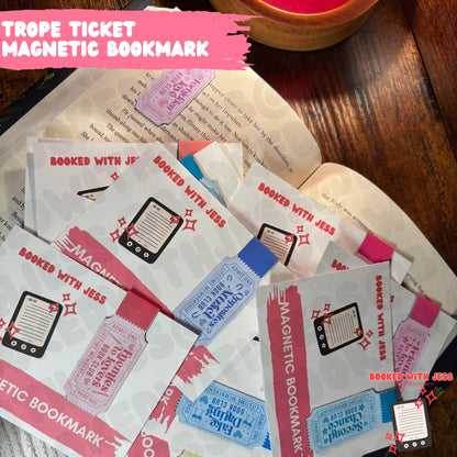 Book Trope Ticket Magnetic Bookmark