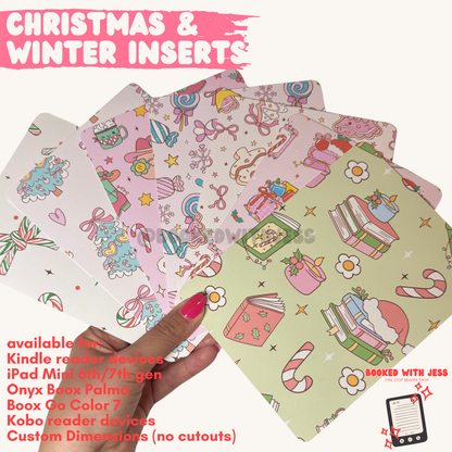 Winter and Christmas E-Reader Inserts
